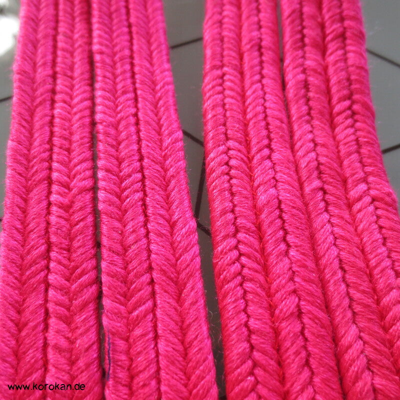 Obijime, pink uni, Seide, geflochten