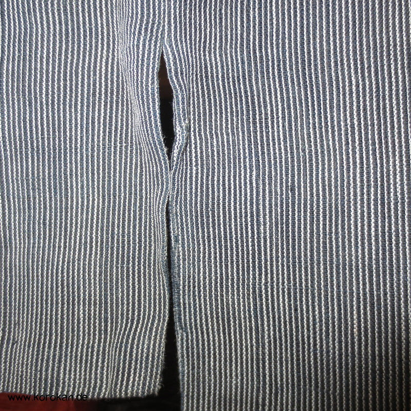 fein gestreifter Hanf Hitoe / Yukata - ungefütterter Kimono