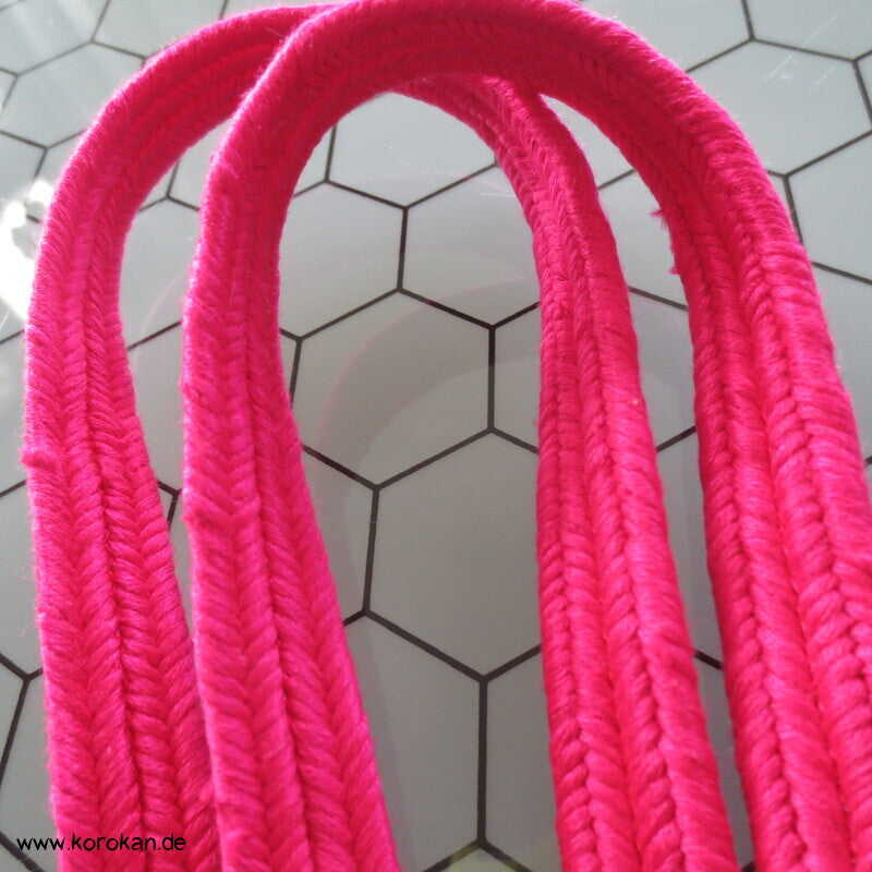 Obijime, pink uni, Seide, geflochten