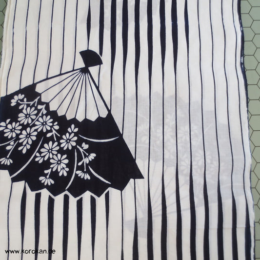 Fächer und Streifen Yukata Kimono Baumwoll Stoff