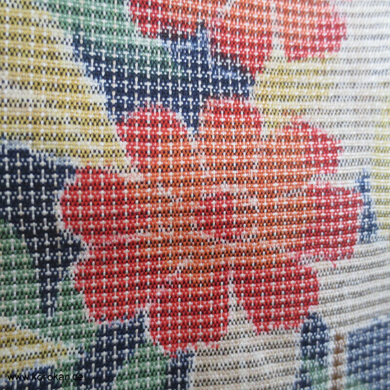 Japan Blumenmuster Kasuri Tsumugi Seiden Kimono