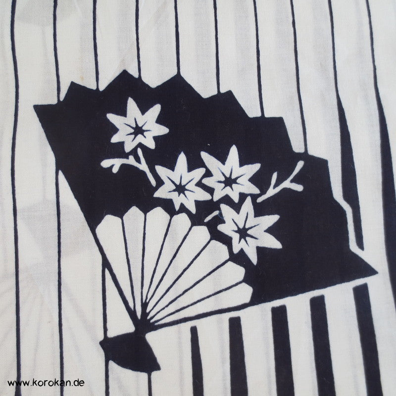 Fächer und Streifen Yukata Kimono Baumwoll Stoff