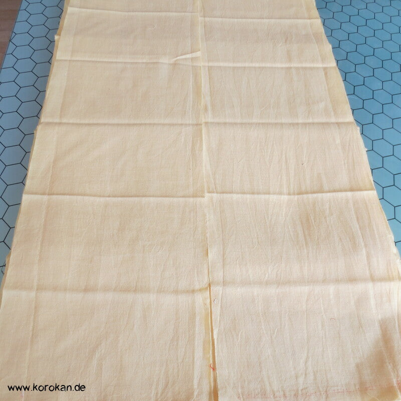 Araihari Kimono Futter Stoff antik Rest hellgelb