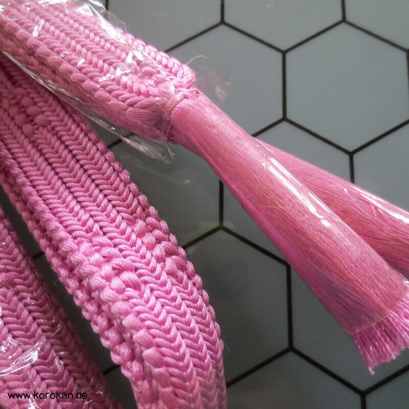 Obijime, rosa uni, Seide, geflochten