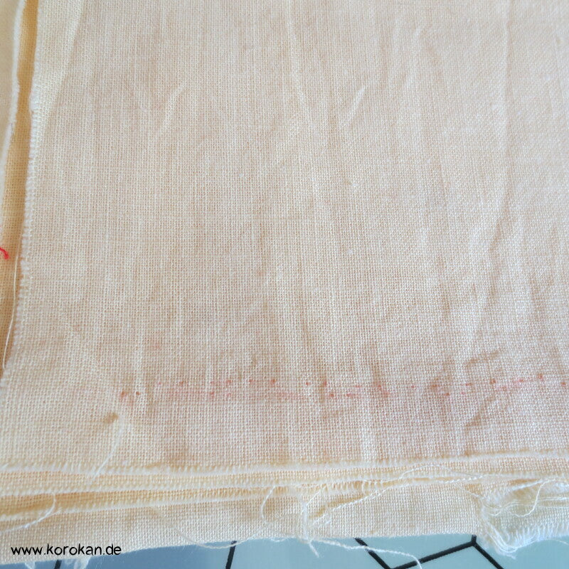 Araihari Kimono Futter Stoff antik Rest hellgelb