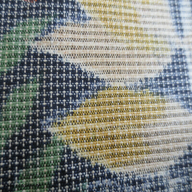 Japan Blumenmuster Kasuri Tsumugi Seiden Kimono