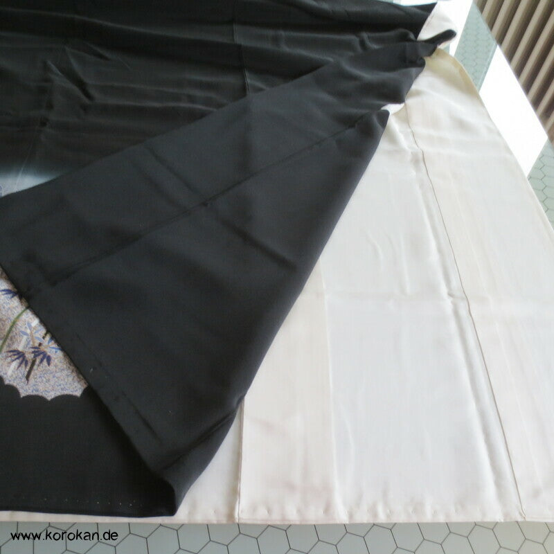 blauer Bambusnachtwald Tomesode Kimono