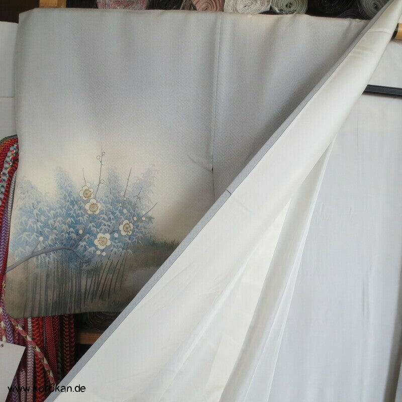 Künstlerarbeit, Ume und Bambuswald Homongi Kimono