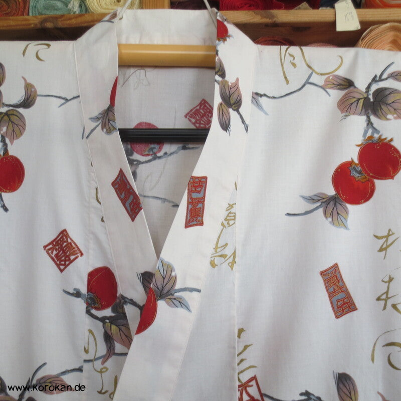 Ichi Ban Japan Kimono Yukata - Morgenmantel mit Gürtel. momo Pfirsiche