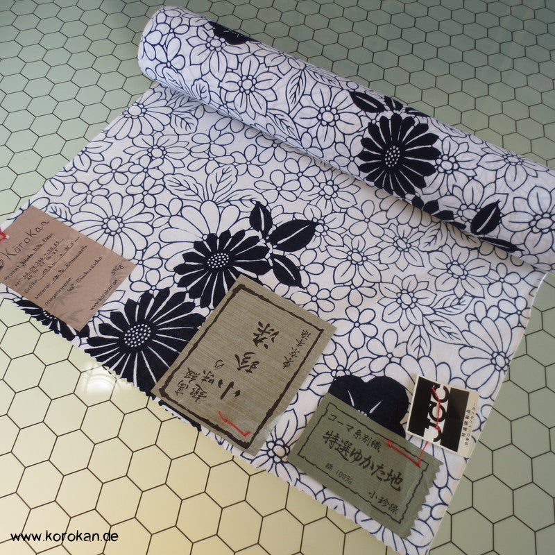 Mille Fleur Yukata Kimono Baumwoll Stoff