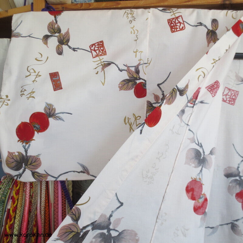 Ichi Ban Japan Kimono Yukata - Morgenmantel mit Gürtel. momo Pfirsiche