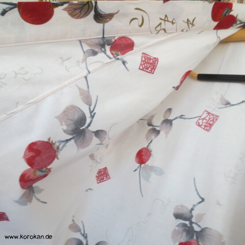 Ichi Ban Japan Kimono Yukata - Morgenmantel mit Gürtel. momo Pfirsiche