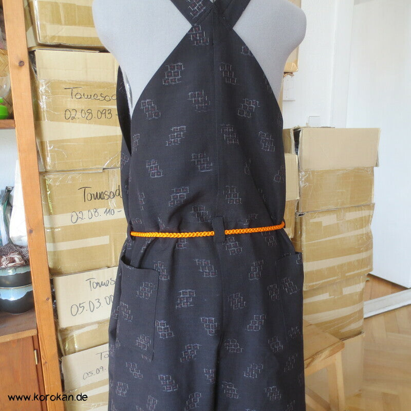 Latzhose aus Tsumugi Seide, Upcycling, Zero Waste