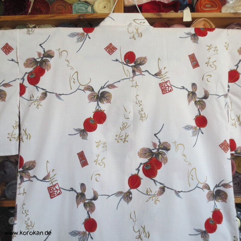 Ichi Ban Japan Kimono Yukata - Morgenmantel mit Gürtel. momo Pfirsiche
