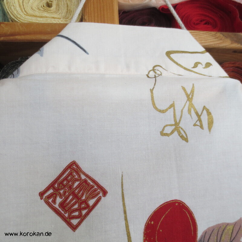 Ichi Ban Japan Kimono Yukata - Morgenmantel mit Gürtel. momo Pfirsiche