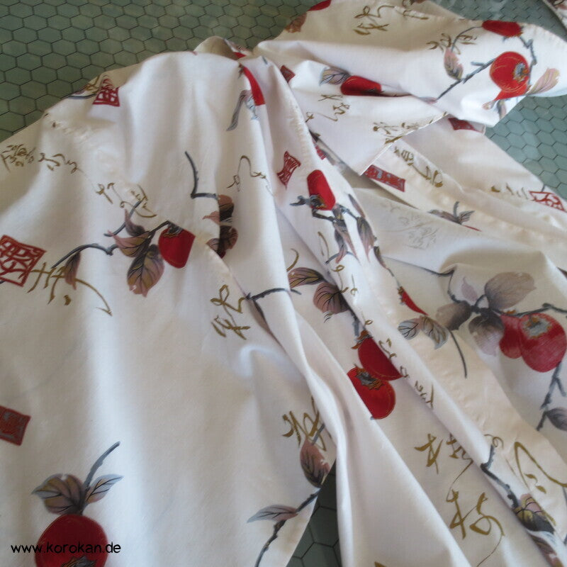 Ichi Ban Japan Kimono Yukata - Morgenmantel mit Gürtel. momo Pfirsiche