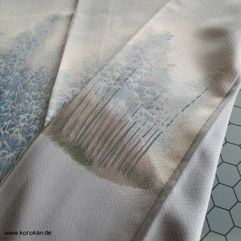 Künstlerarbeit, Ume und Bambuswald Homongi Kimono