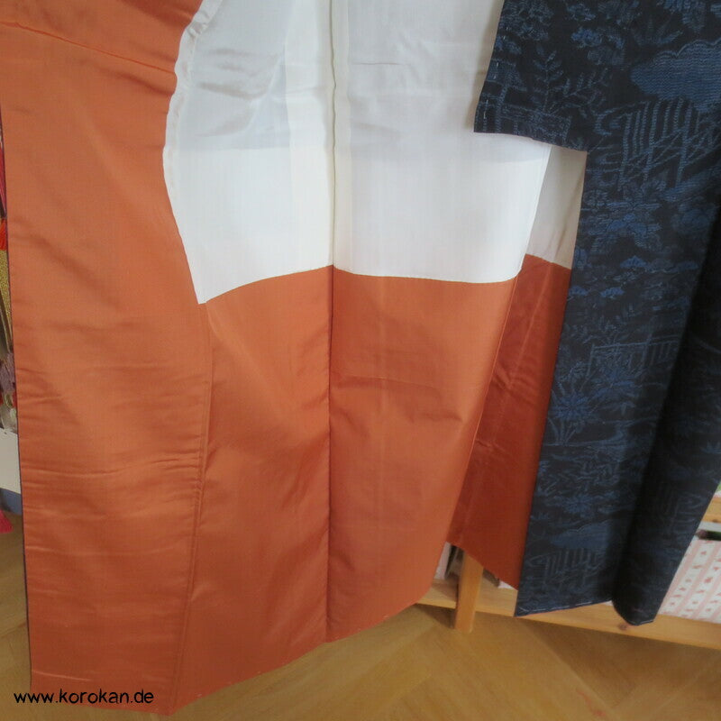 Bambus, Wolke, Kiku Kasuri Tsumugi Seiden Kimono