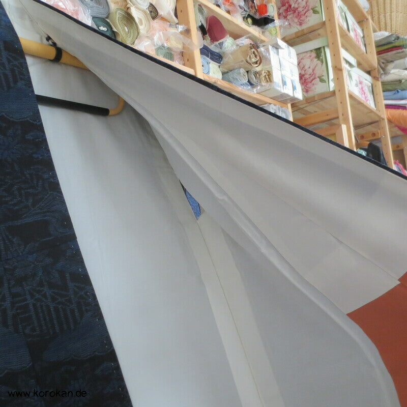Bambus, Wolke, Kiku Kasuri Tsumugi Seiden Kimono