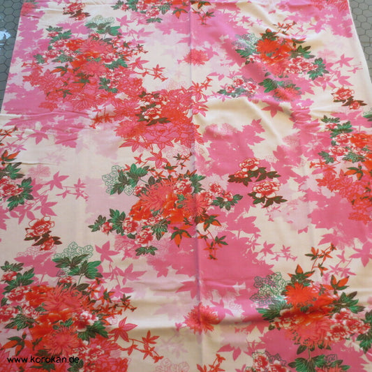 Baumwolljersey japanische Blumen Schattenrisse