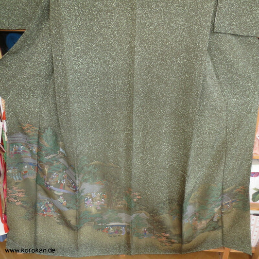 ganze Kimonoherstellung Irotomesode Brokat Kimono