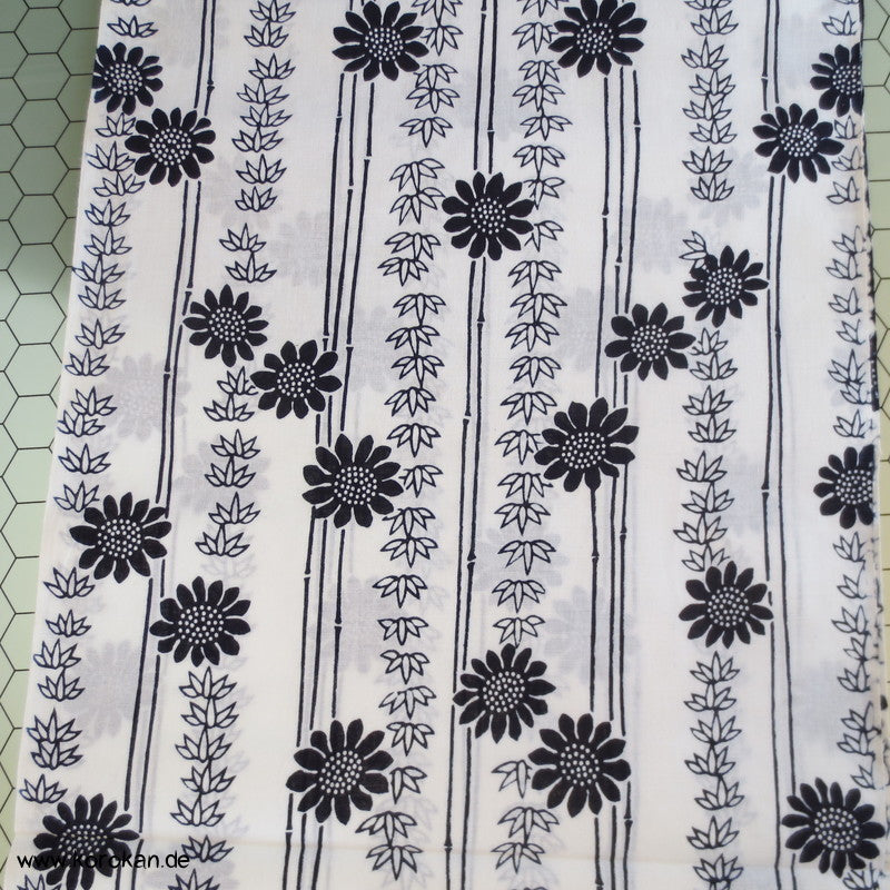 Bambus und Chrysanthemen Yukata Kimono Baumwoll Stoff