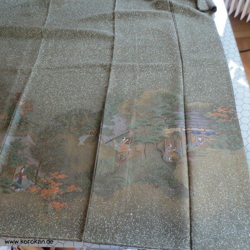 ganze Kimonoherstellung Irotomesode Brokat Kimono