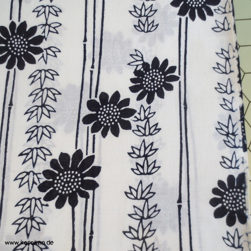 Bambus und Chrysanthemen Yukata Kimono Baumwoll Stoff