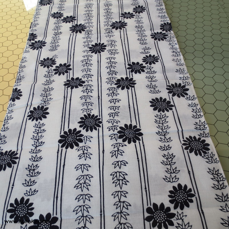Bambus und Chrysanthemen Yukata Kimono Baumwoll Stoff