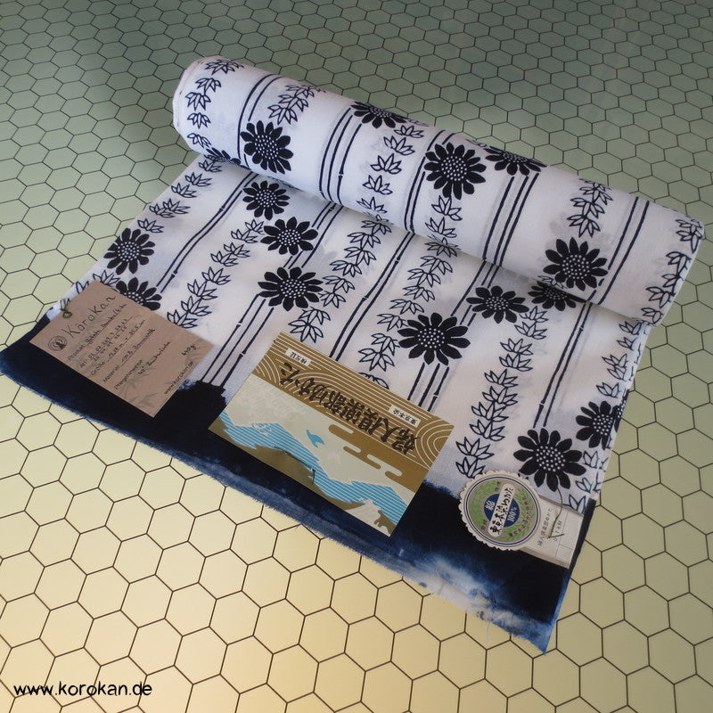 Bambus und Chrysanthemen Yukata Kimono Baumwoll Stoff