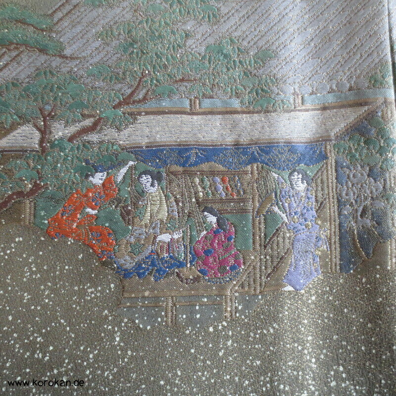 ganze Kimonoherstellung Irotomesode Brokat Kimono