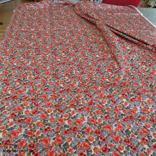 Rip Stop Baumwoll Leinwand Stoff, mille fleur Blumenwiese