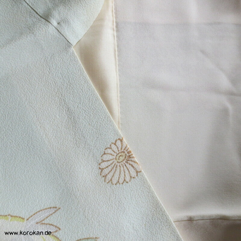 pastelliger Vier Jahreszeiten Homongi Seiden Kimono