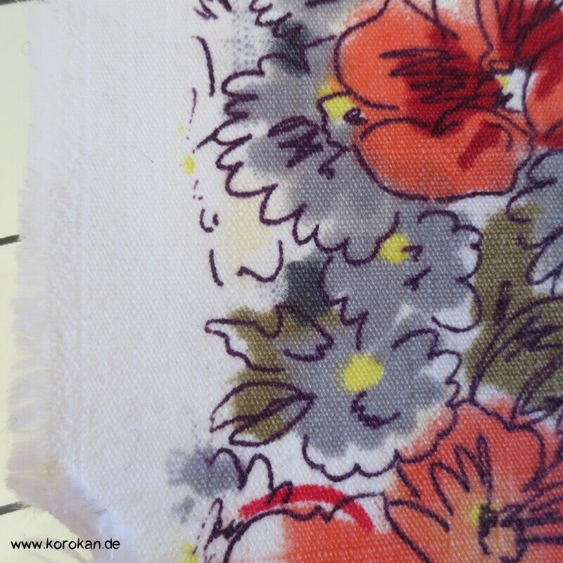 Rip Stop Baumwoll Leinwand Stoff, mille fleur Blumenwiese