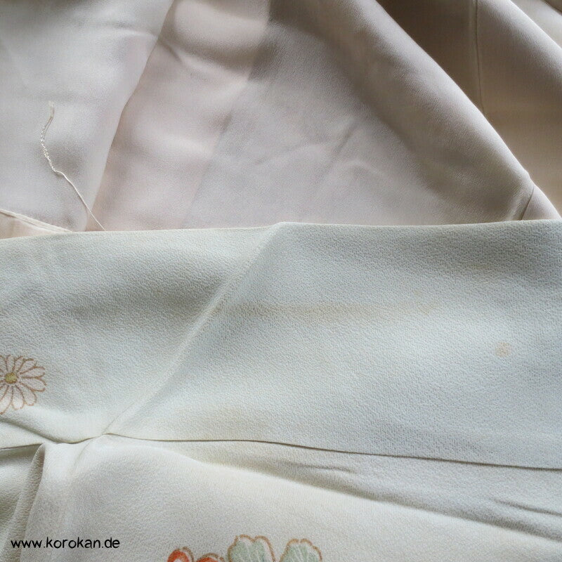 pastelliger Vier Jahreszeiten Homongi Seiden Kimono