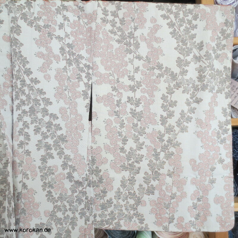 Urushi Blütenzweige Seidenbrokat Haori Kimono Jacke