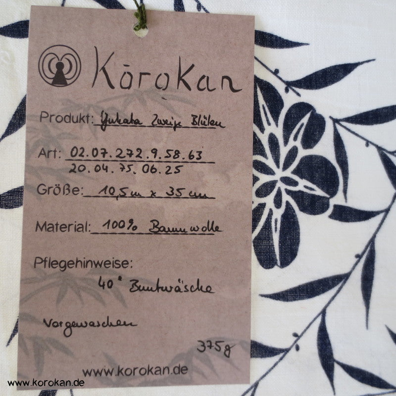 Blüten, Zweige Yukata Kimono Baumwoll Stoff
