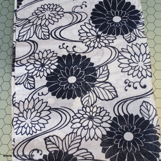 Kiku und Welle Yukata Kimono Baumwoll Stoff