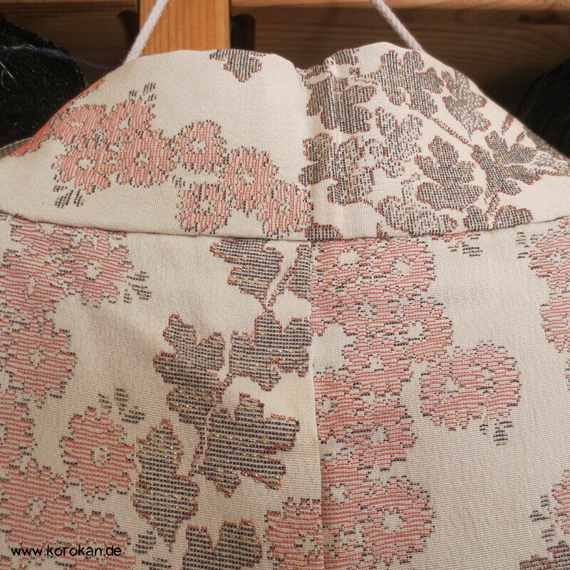 Urushi Blütenzweige Seidenbrokat Haori Kimono Jacke
