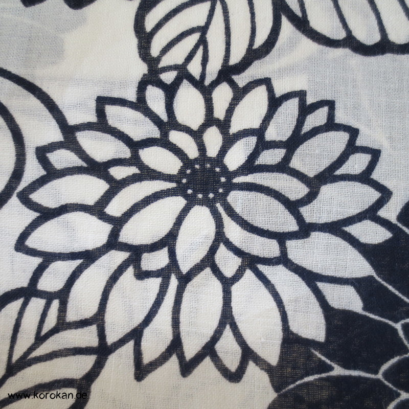 Kiku und Welle Yukata Kimono Baumwoll Stoff