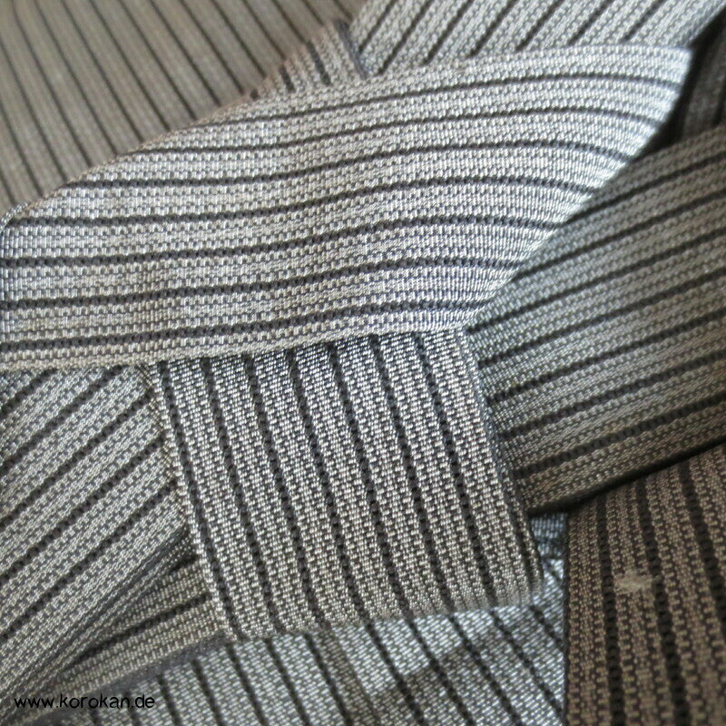 grau gestreifte Sommer Hakama - Andon - Rock - Typ