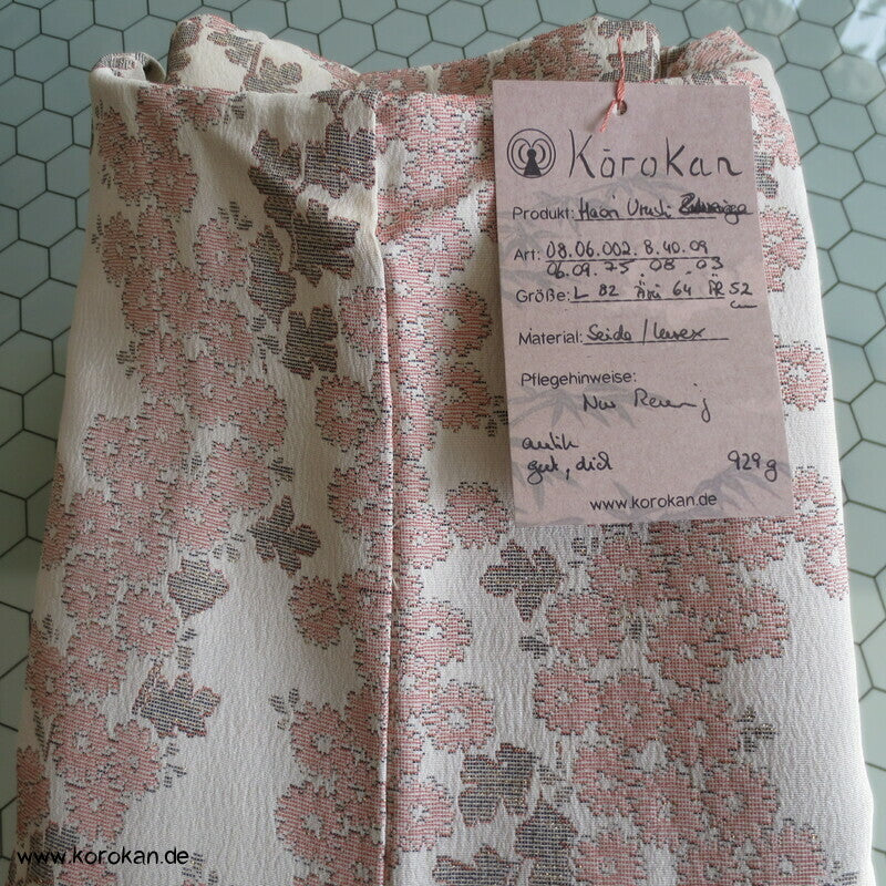 Urushi Blütenzweige Seidenbrokat Haori Kimono Jacke