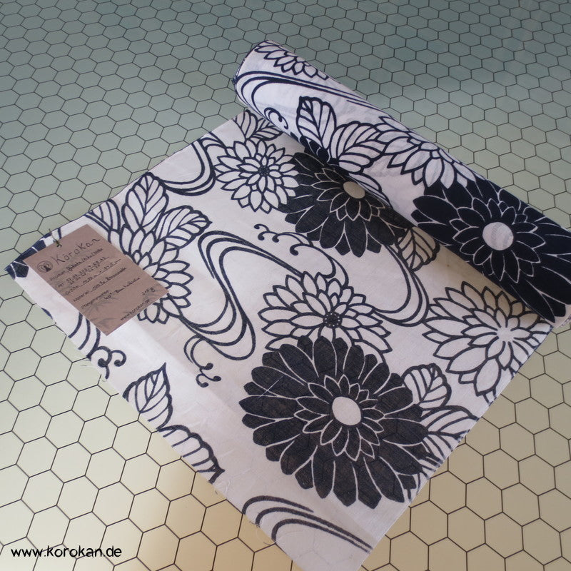 Kiku und Welle Yukata Kimono Baumwoll Stoff