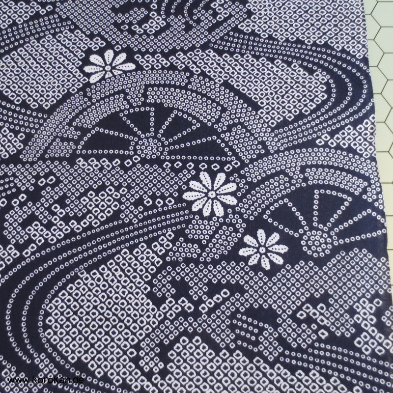 Kanoko Dot Genji Wheel, Fluss Yukata Baumwoll Kimono Stoff
