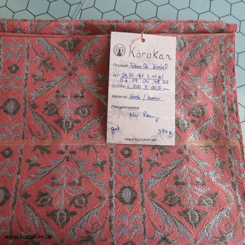 Diesteln auf altrosa Fukuro Obi