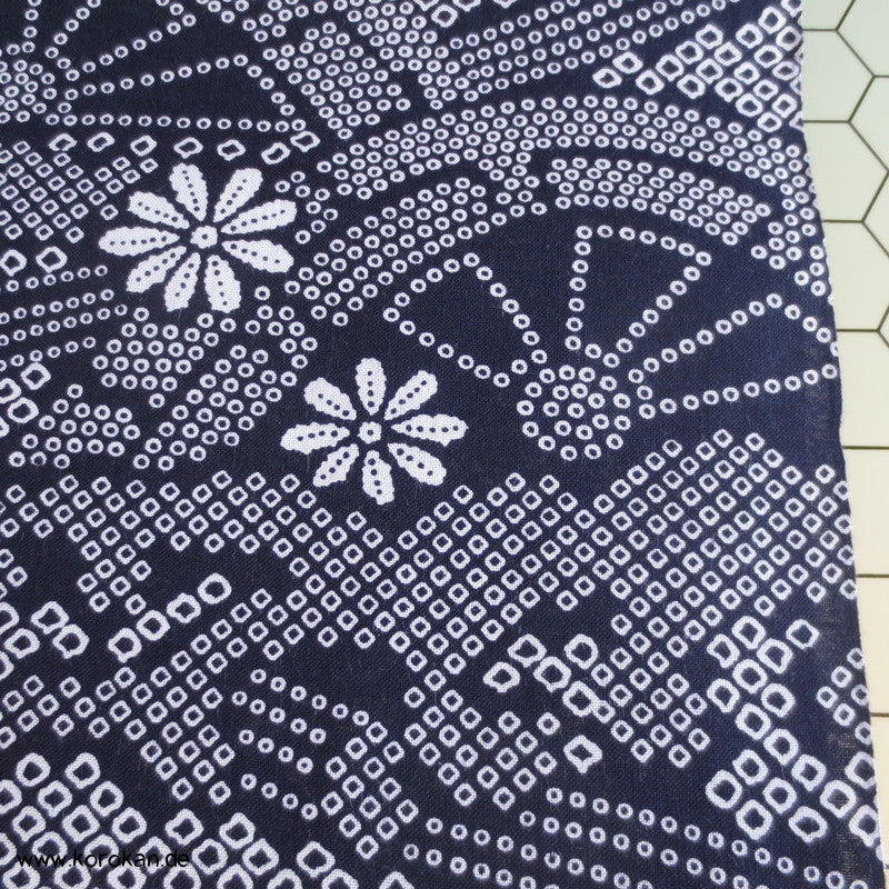 Kanoko Dot Genji Wheel, Fluss Yukata Baumwoll Kimono Stoff