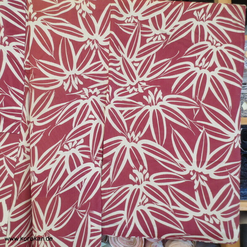 Bambusmuster Hitoe Kimono, Rho Seide