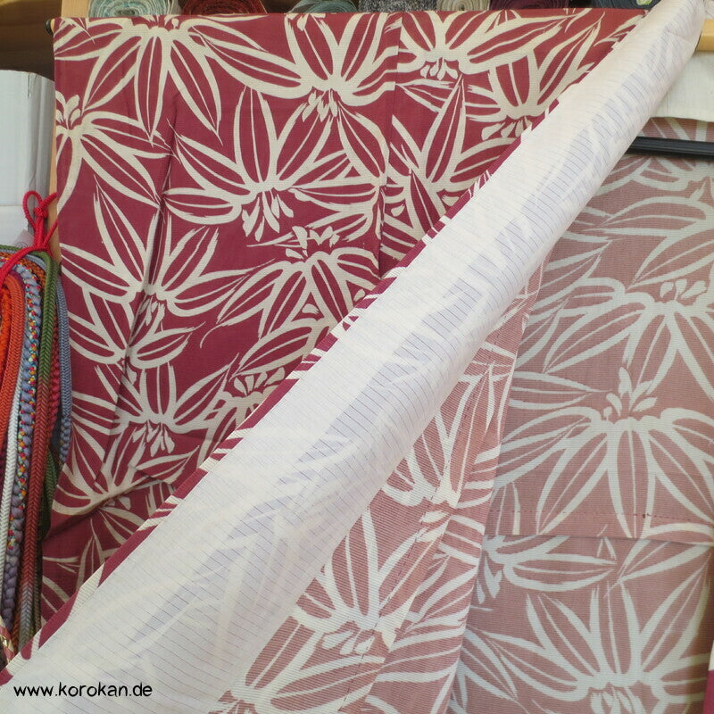 Bambusmuster Hitoe Kimono, Rho Seide