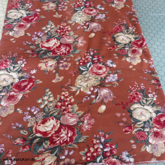 Päonien und Blumen Winter Nemaki Kimono Baumwollflanell