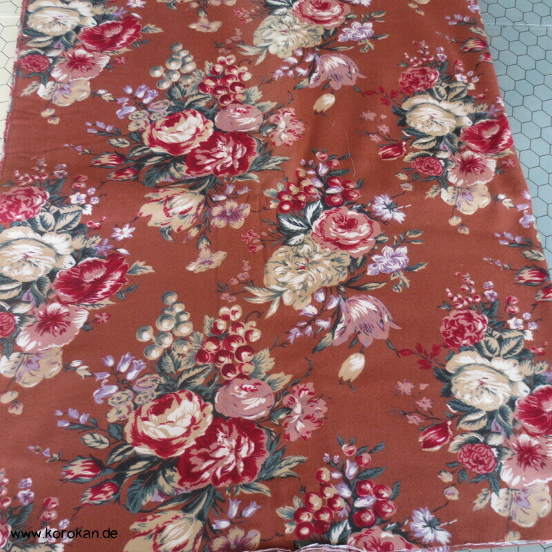 Päonien und Blumen Winter Nemaki Kimono Baumwollflanell
